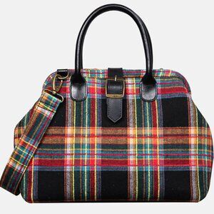 Tartan Stewart Black Carpet Handbag Purse